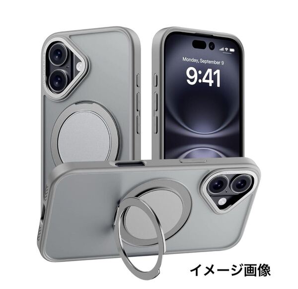 y043025m Mcoifull iPhone 16 ケース マグネット搭載 ワイヤレス充電 耐衝撃 マット感 半透明 指紋防止 アジャスタブルスタンド