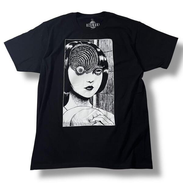デッドストック 伊藤潤二 うずまき Tシャツ ブラック ホラーT サブカル