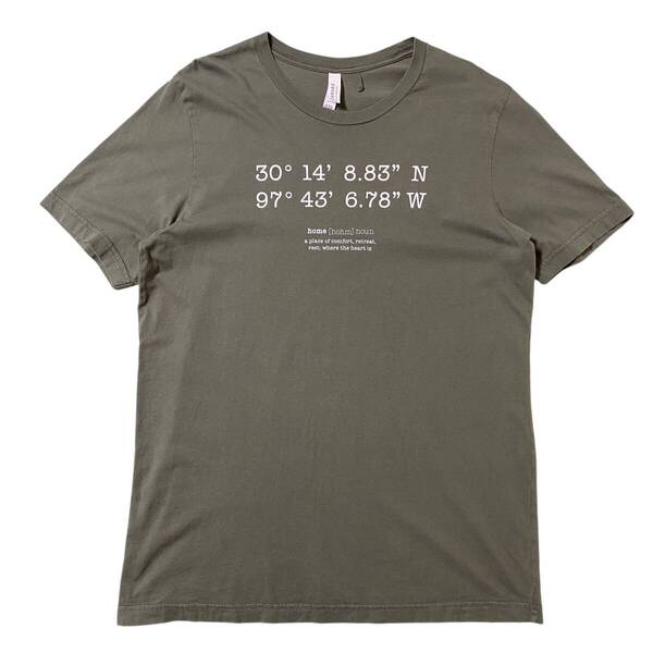 アメリカ古着 企業物 プリント 座標 半袖 Tシャツ US古着 クルーネック Lサイズ コットン 【I1716】