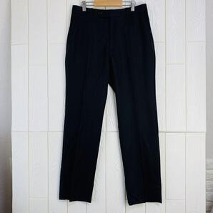 黒スラックス ウエスト76cm 股下72cm ウール100% DAVINCI