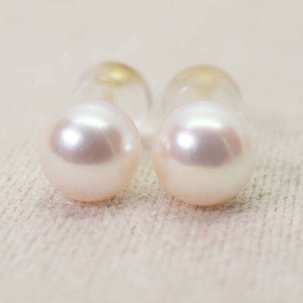 タサキ K18 一粒 パール ピアス アコヤ真珠 /24-5099S