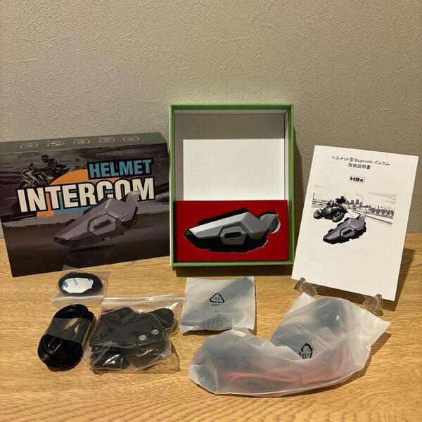 バイクインカム 防水 日本語音声 8人同時通話 ノイズキャンセリング Bluetooth バイク装備 バイクアクセサリ