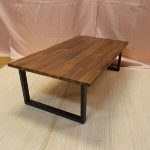 テーブル 110×55cm 限定 アカシア材ムク 座卓 ローテーブル センターテーブル フロアテーブル 割れ部分不使用 木製