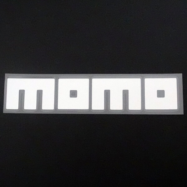 新品・未使用☆MOMO モモ カッティングステッカー シルバー 1枚 縦37mm×横200mm |デカール|切り文字|切文字|新品|送料無料|匿名配送
