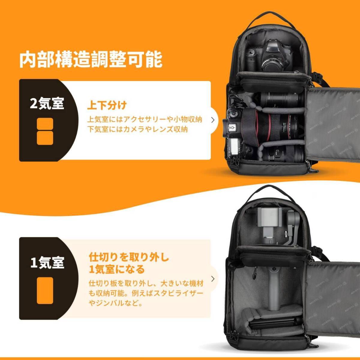 撥水加工されたサイドアクセス可能なカメラバッグ ショルダー 撥水加工されたサイドアクセス可能なカメラバッグ ショルダー