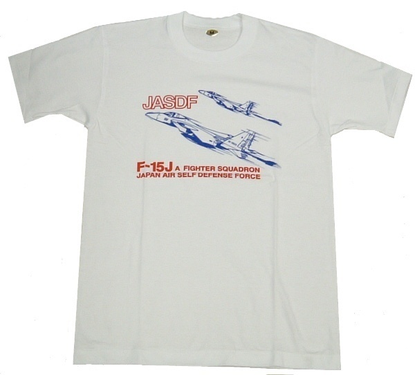 大特価 航空自衛隊 LLサイズ JASDF F-15J 飛行機 半袖 Tシャツ 白 空自 ミリタリー サバゲー アウトドア XL Y№11