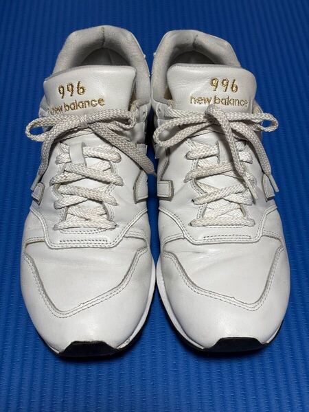 ニューバランス 国内正規品 オールレザー CM996HA2 US10 28cm ホワイト×ゴールド new balance M996 中古