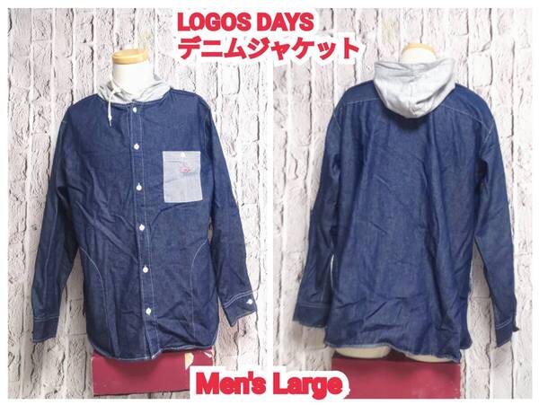★送料無料★ LOGOS DAYS デニムジャケット ロゴスデイズ シャツジャケット Large