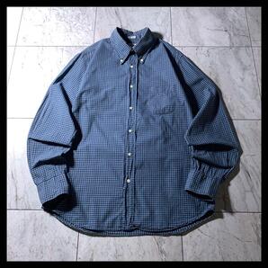 INDIVIDUALIZED SHIRTS シャツ 長袖 ギンガムチェック 青