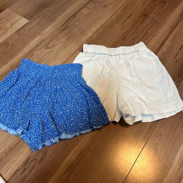 【●送料無料●即決】キッズ 女の子 140cm ZARA ユニクロ ハーフパンツ セット Tシャツ パーカーと合わせて