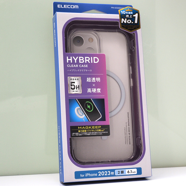 Apple iPhone 15 (2眼・6.1インチ) 用 衝撃吸収 ハイブリッドケース 磁力装着 ケース MAGKEEP クリア × グレー 未使用品 iPhone15ケース