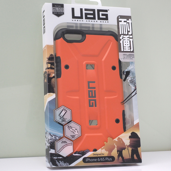 Apple iPhone 6s Plus, iPhone 6 Plus 用 URBAN ARMOR GEAR (UAG) 米軍MIL規格クリア 耐衝撃ケース コンポジット オレンジ 未使用品