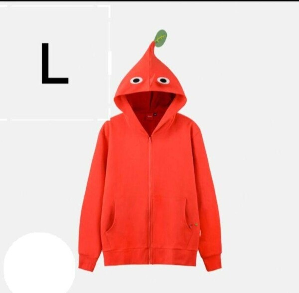 Lピクミンパーカー任天堂赤ピクミン パーカー スウェット ジップアップ フード L
