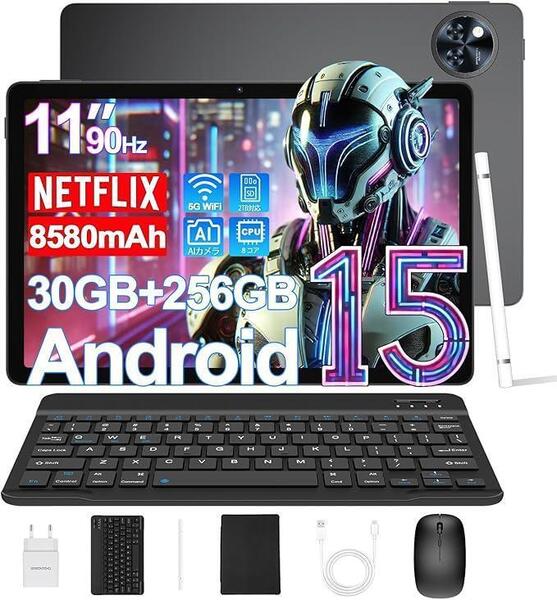 アンドロイド 15 タブレット11インチ 30GB+256GB+2TB Wi-Fi