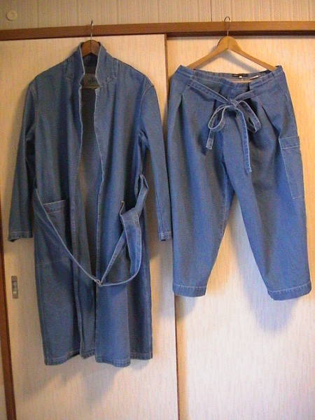 リーバイス メイド&クラフテッド LEVI'S MADE&CRAFTED デニム ロングコート+クロップドワイドパンツ セットアップ 上下セット