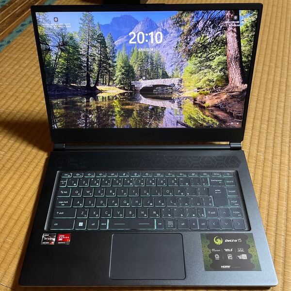 【送料込】MSI DELTA15 AMD Ryzen9 5900HX GPU AMD RX6700M 10GB メモリ64GB SSD 1TB 液晶ノングレア 15.6inchフルHD240Hz Windows11Home