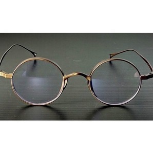 Round Spin Titanium チタン 丸メガネ ブロンズゴールド 01