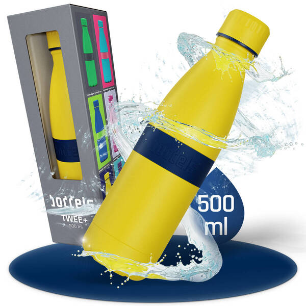 boddels TWEE ステンレスボトル イエロー 炭酸対応 保冷 保温 水筒 500ml かわいい ポップ サステナブル マイボトル 送料無料