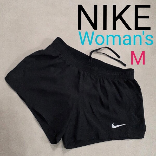 【超美品】 NIKE ナイキ ショートパンツ パンツ ランニング DRI-FIT レディースM インナーパンツ付き ジョギング マラソン