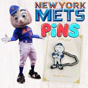 新品ピンズ ニューヨーク・メッツ マスコット ニューエラカスタム NEW ERAドレスアップアクセサリー