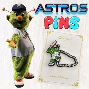 新品ピンズ アストロズマスコット オービットピンバッジ ニューエラカスタム NEW ERAドレスアップアクセサリー ASTROS