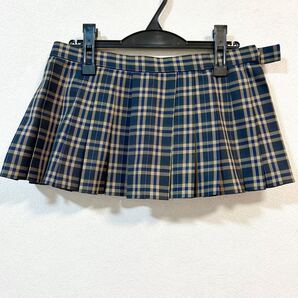 制服 ベージュ・紺・黒 チェック柄 マイクロミニスカート W77 丈26.5 冬用 大きいサイズ