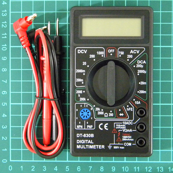 ◆ 高機能 軽量 小型 デジタルテスター マルチメーター(DT-830B)◆ 送料無料 ◆