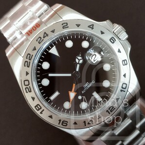 破格1点《週末まで10000円引き中!!》市場稀少の黒文字盤/堅牢ウォッチを体現【GMT搭載/新品】日付 サファイア 耐衝撃構造 機械式自動巻き