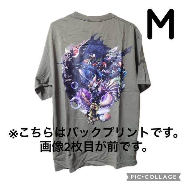 ユニクロ モンスターハンター Tシャツ UT オリーブ 半袖 M カーキ UNIQLO ティーシャツ モンハン monster hunter 40th CAPCOM カプコン 緑