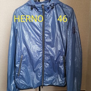 HERNO ナイロンパーカー GI000275U サイズ46 ブルー系 ヘルノ
