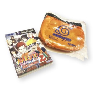 開封品/ゲームキューブ/トミー(TOMY)/NARUTO -ナルト- 激闘忍者大戦!2/予約特典:ウエストポーチ(未開封)付属