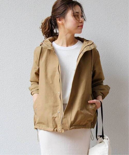 【定価14,300円】JOURNAL STANDARD relume コットンナイロングログランフードパーカー ベージュ 美品