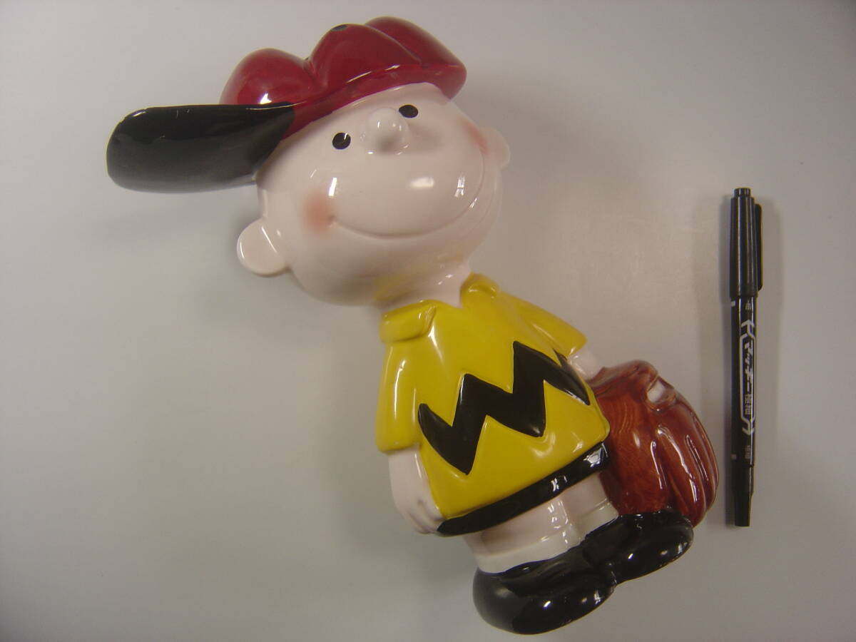 VINTAGE 70s スヌーピー Woodstock ウッドストック 陶器製 貯金