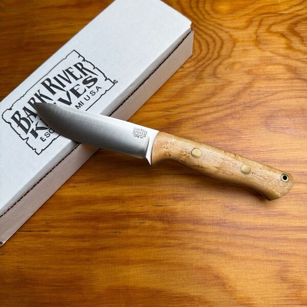 Bravo 1 LT 3V Birdseye Maple - Natural Liners - Brass Pins - Rampless - Drop Point