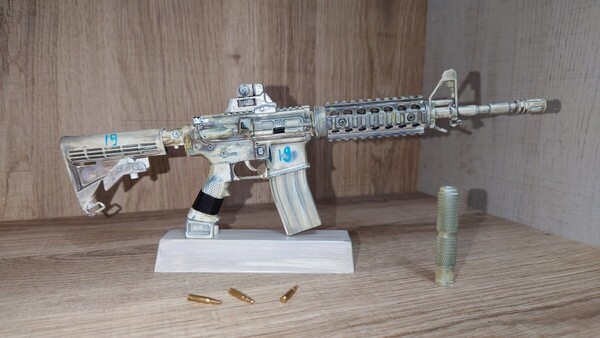 1/3スケール ミニチュアライフル M4 AR15 カモフラ3 ミリタリー モデルガン トイガン