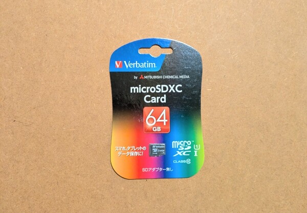 Verbatim バーベイタム micro SDXC Card 64GB 三菱ケミカルメディア