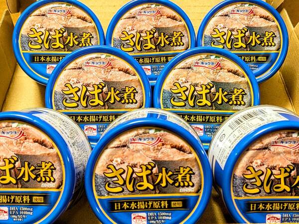 【送料無料】★キョクヨー さば 水煮 160g 日本水揚げ原料使用 《8缶セット》サバ缶 鯖缶 DHA EPA