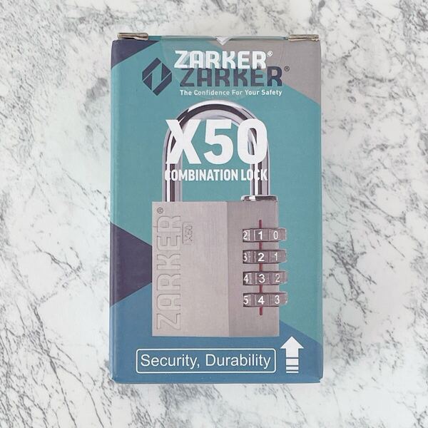 南京錠 4桁 ダイヤルロック 再設定可能 ステンレス ジム 学校 倉庫 自転車 バイク ZARKER X50