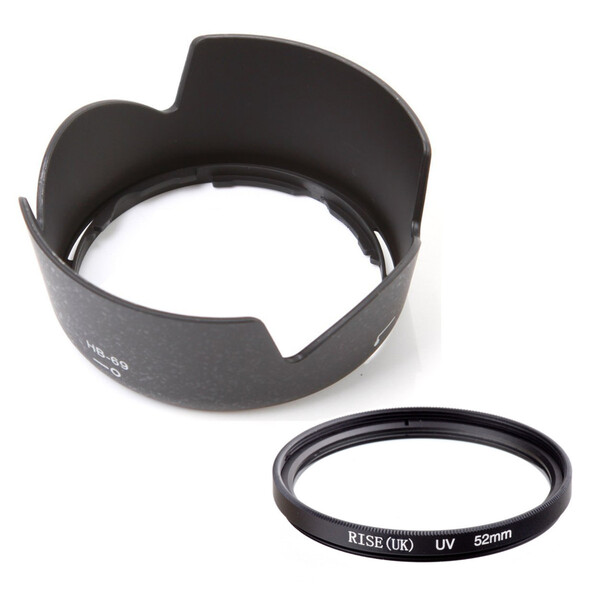 Nikon AF-S DX 18-55mm HB-69互換レンズフード+保護フィルター ニコン 【送料無料】