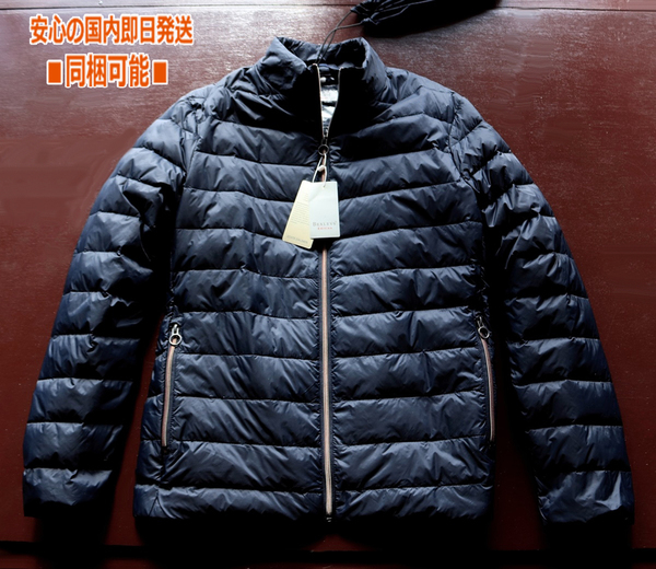 新品 正規品 レア■欧州流通BEXLEYS 超軽量 ライト ダウン ジャケット【紺 XL】メンズ ネイビー×赤金ファスナー 軽量 白ダウン90%
