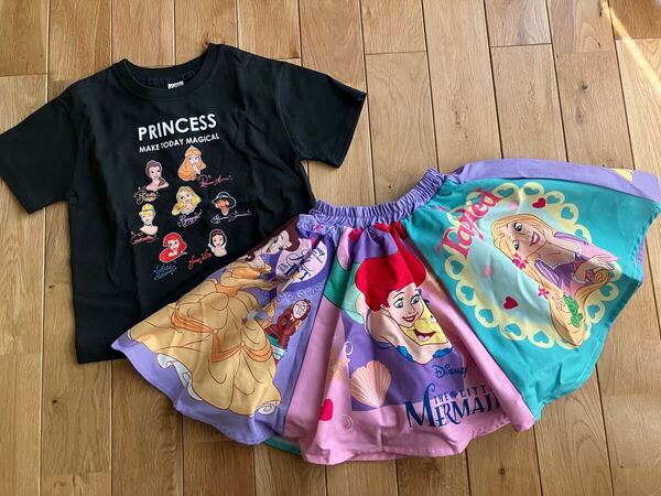 新品 女の子 リトシー プリンセス 半袖Tシャツ スカート セット 100