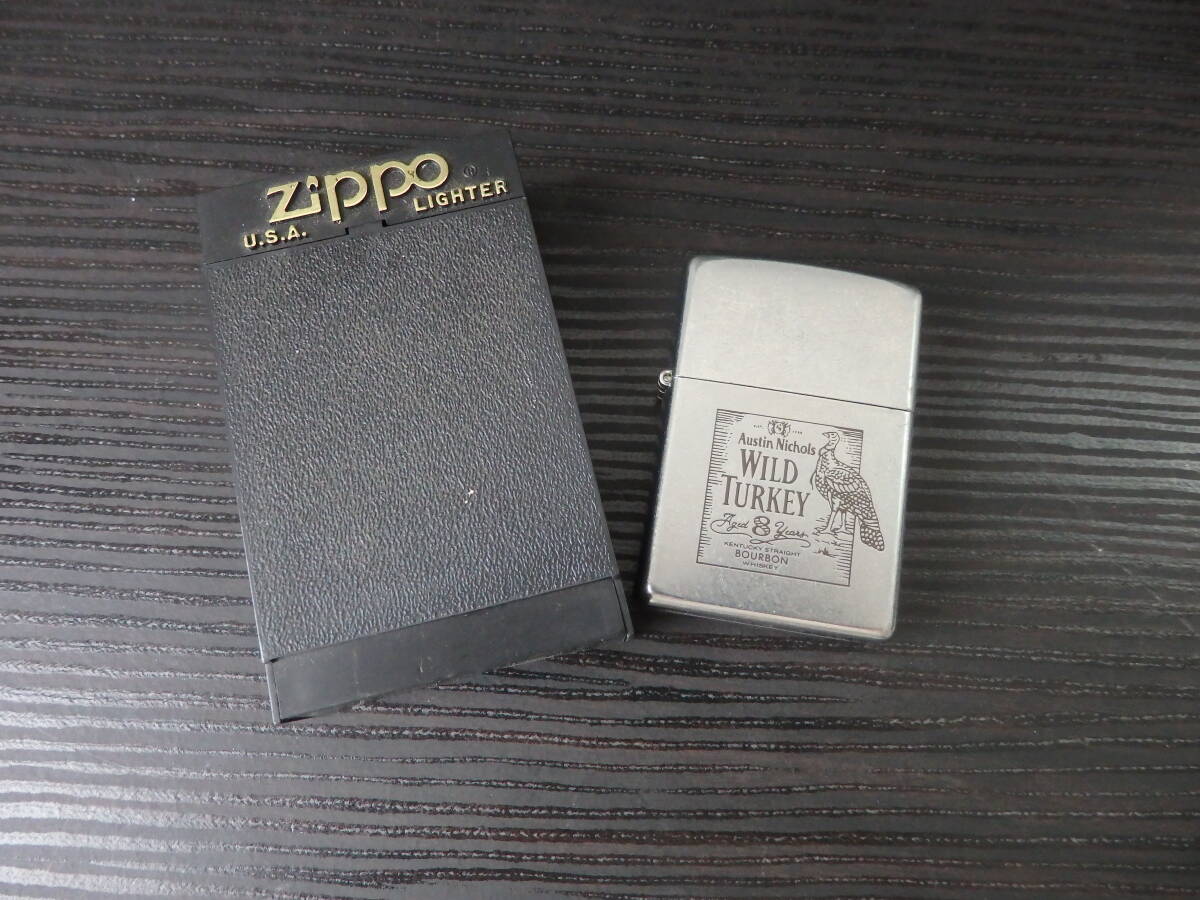 zippo ワイルドターキー 筆記体 シルバー 希少モデル