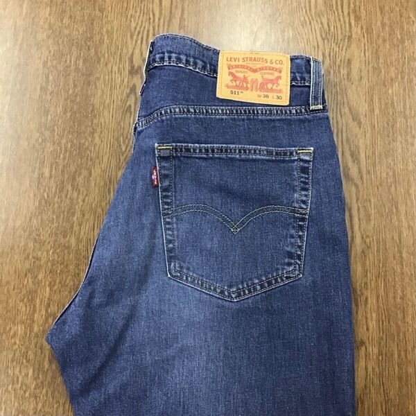 【GD090】Levi's 511 W36 L30 色落ち加工 ジーンズ ジーパン デニムパンツ ストレッチ生地 メンズブランド古着 リーバイス511 送料無料