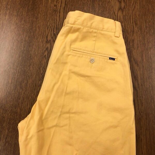 【GD354】POLO RALPH LAUREN W30 L32 チノパンツ ワークパンツ イエロー 黄色 メンズブランド古着 ポロ ラルフローレン 送料無料