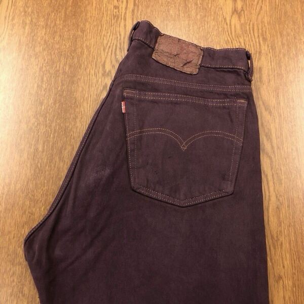 【GD388】CANADA製 Levi's W36 L34 後染め 製品染め レッドブラウン ジーンズ ジーパン デニムパンツ DYE ブランド古着 リーバイス送料無料