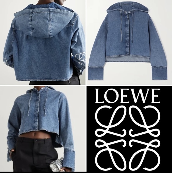 希少完売品LOEWE デニムジャケット フーディ Gジャン フード