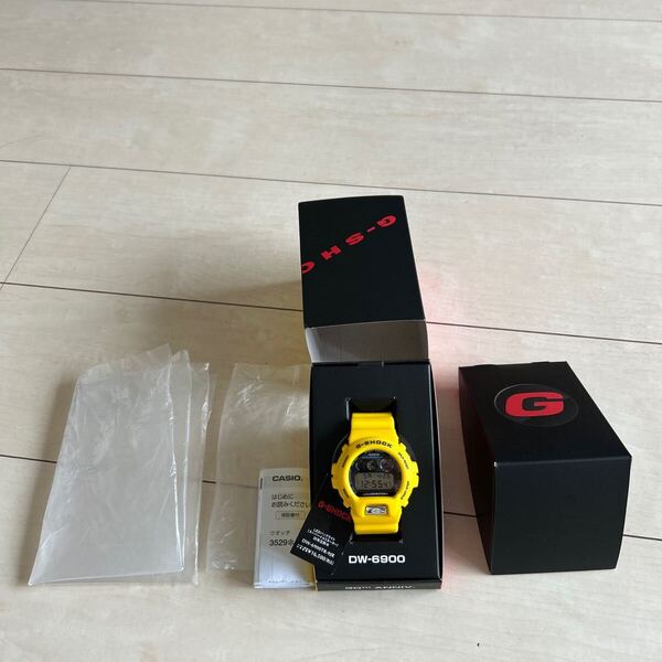 試着のみ 30周年 DW-6900TR-9JR 黄色 イエロー Gショック 腕時計 CASIO カシオ G-SHOCK 三つ目 復刻 限定 レア コラボ 記念 6900