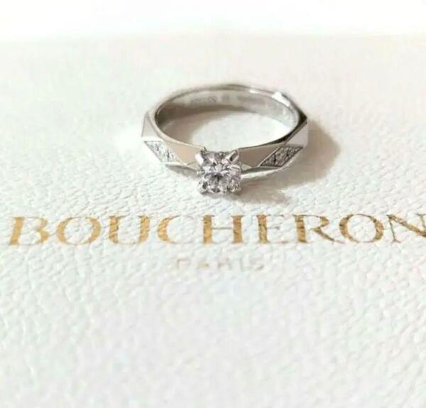 BOUCHERON ファセット ソリテール ダイヤ リング 0.33Ct