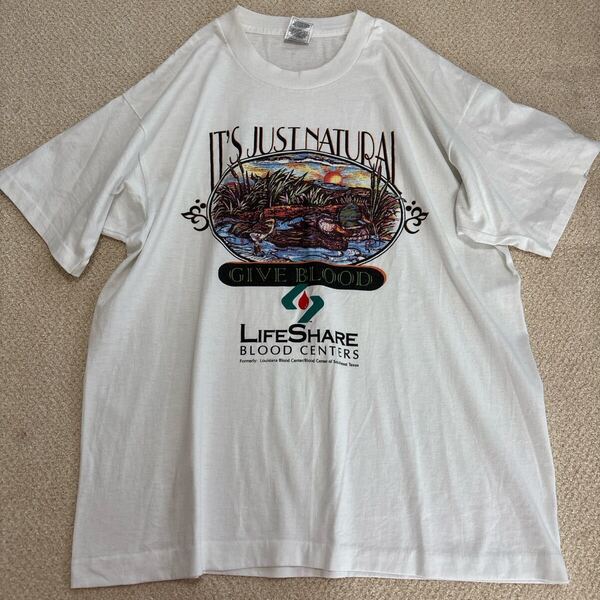 90年代 ヴィンテージTシャツ LIFE SHARE 血液センター シングルステッチ