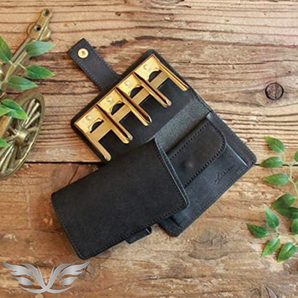 ゴールドコインキャッチャー ブラック カード入れ 小銭入れ エイジング ミニ財布 二つ折り 大人感 一粒万倍日 お洒落 高級 本革 財布2